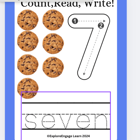 Counting Cookies Work Book Add/ Subtract 1-10